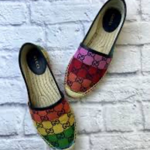 Gucci Rainbow GG Logo Espadrilles - Picture 2 of 8